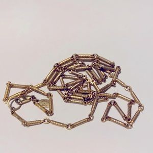 Robert rose signed gold necklace